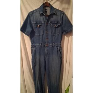 Gap Jean Jumper Size Large With Tie Around Waist